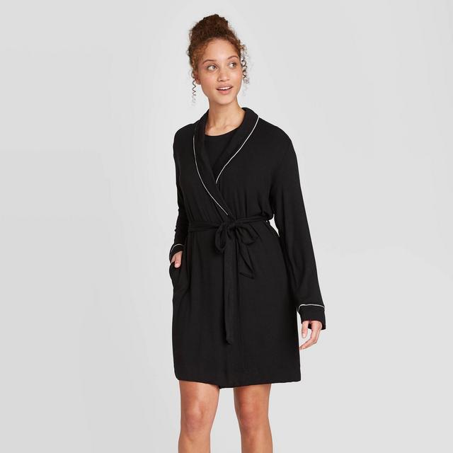 Women's Beautifully Soft Robe - Stars Above™ Black M/L