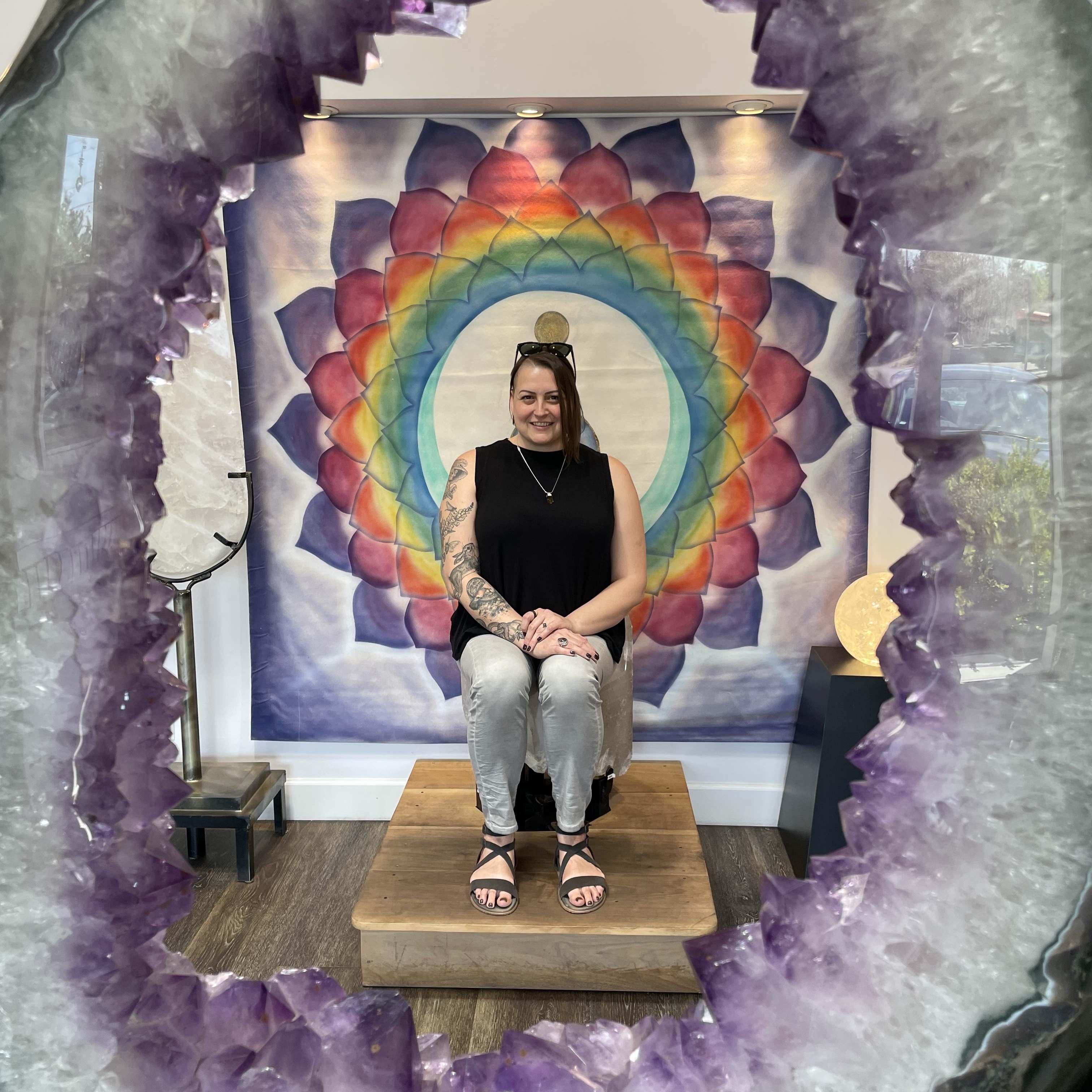 First stop, aura photos at Crystal Magic.