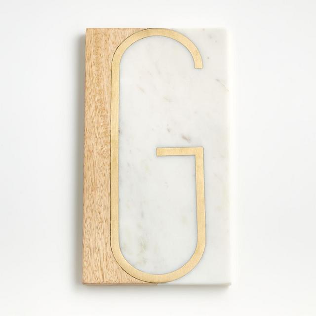 "G" Monogrammed Serving Board