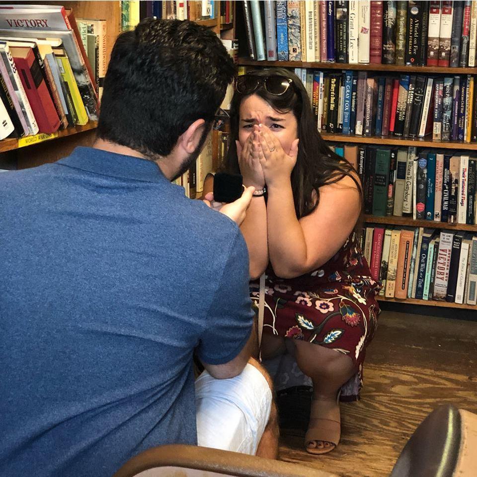 Engaged at the Book Barn in Niantic, CT!