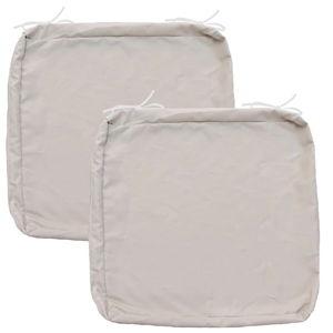 FLYMEI Patio Cushion Covers 20x20x2 Waterproof Outdoor Cushion Cover Replacement 2Packs Outdoor Seat Cushion Slipcover for Rattan Chair Sofa, Apricot