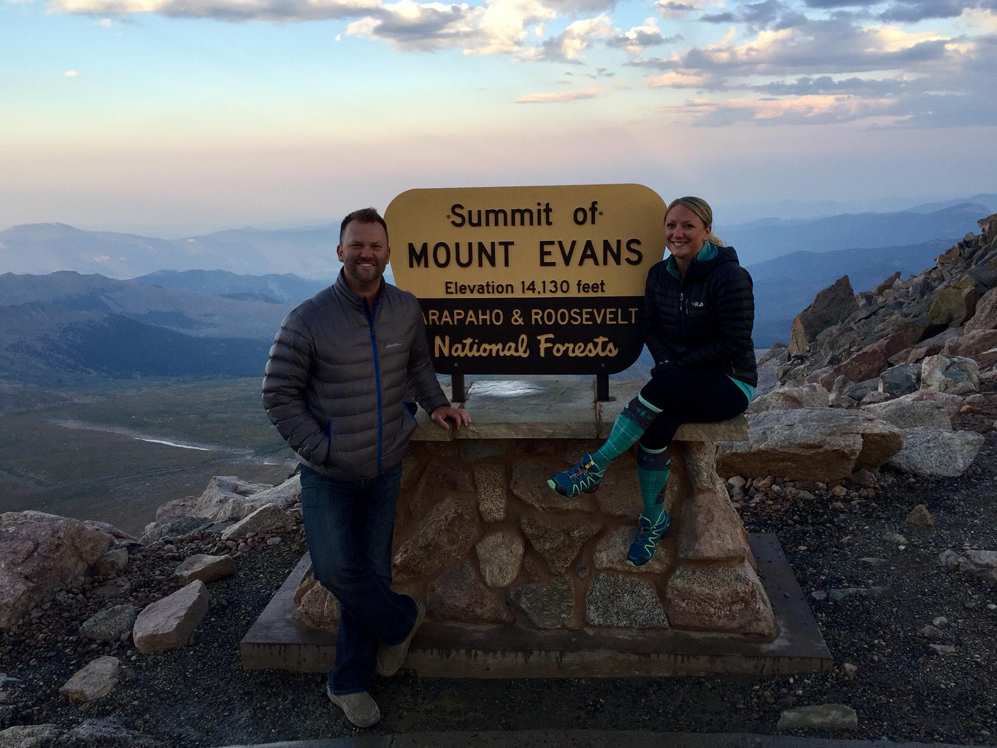 Sunset picnic at 14,000 feet.