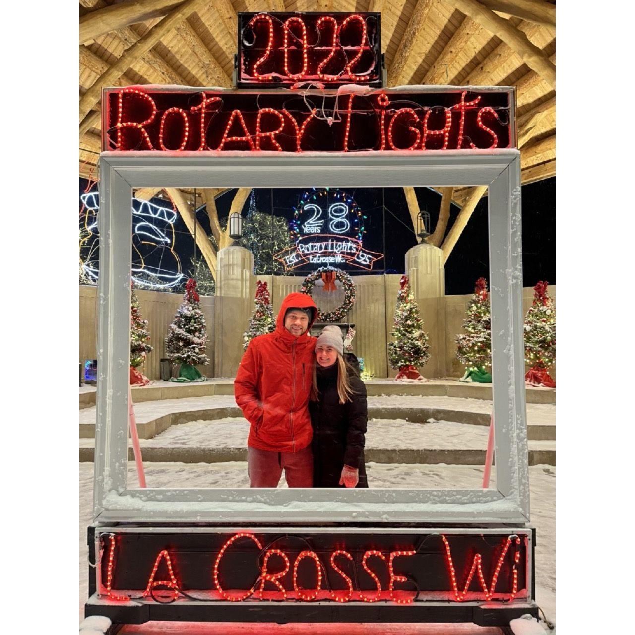 Our first La Crosse Rotary Lights outing together!