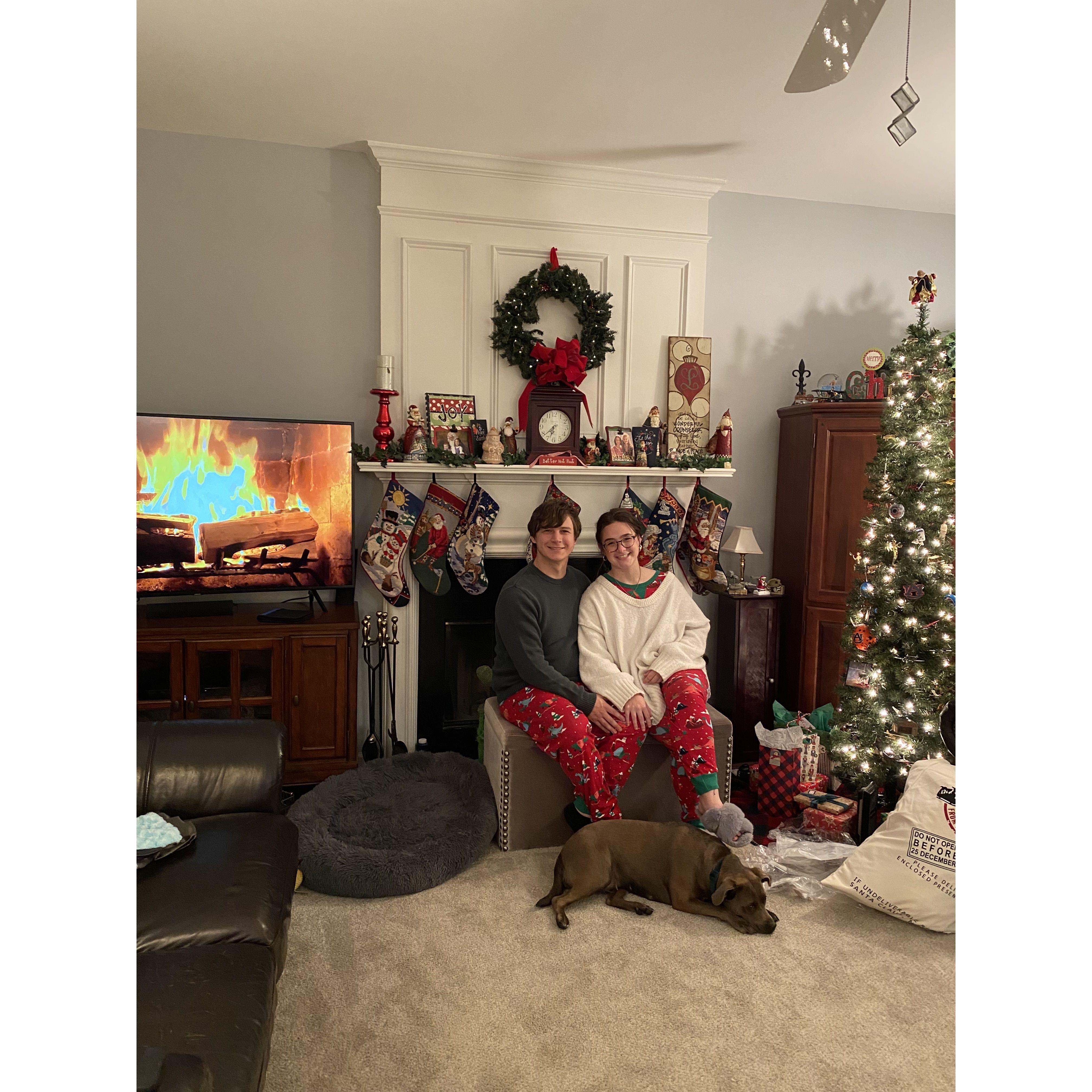 Piper and Dustin spent their first Christmas with Piper's family in Atlanta.