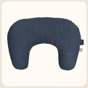 Boppy Nursing Pillow Luxe - Muslin Slate Blue
