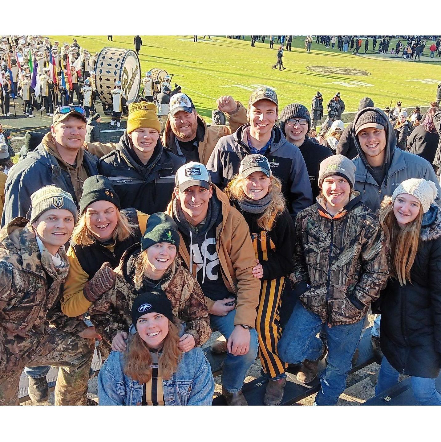 Purdue football with friends and family. (Dalen was actually at this game, too.)