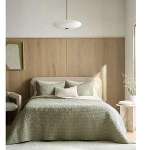 European Linen Cotton Stitch Quilt in Willowleaf