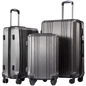 Coolife Luggage Expandable Suitcase 3 Piece Set with TSA Lock Spinner 20in24in28in