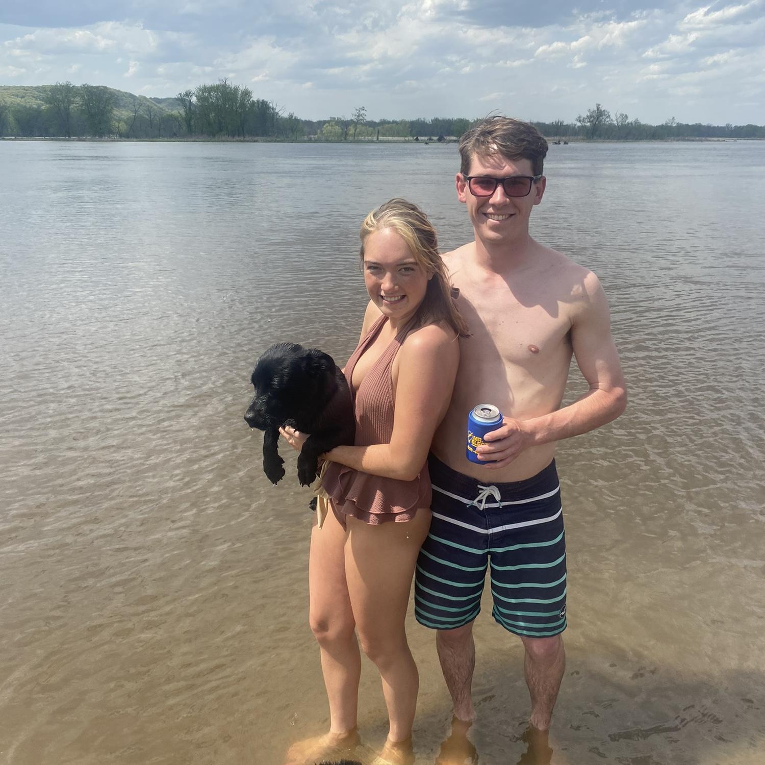 First beach adventure with Poppy