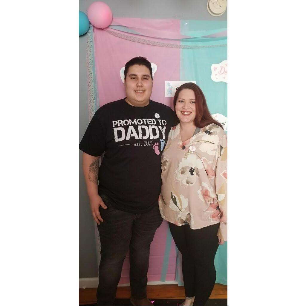 The Soon to be Mr and Mrs on the day they found out ITS A GIRL!