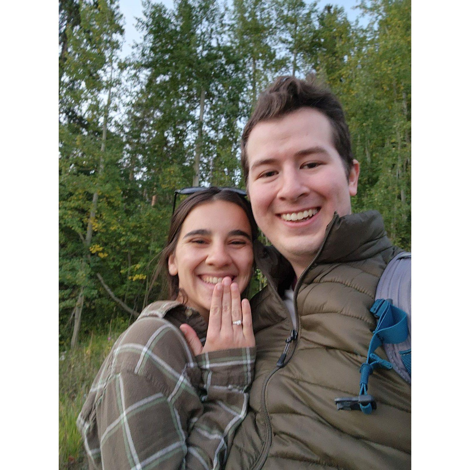 September 2023 - Michael was SO excited to tell Hannah all of the details that had led up to him proposing, it took about 2 whole hours to piece the full story together.