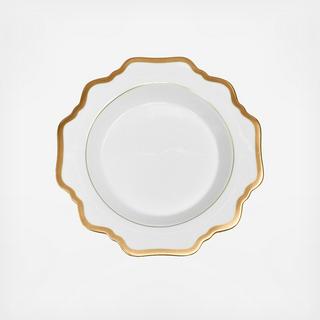 Antique White with Gold Rim Rim Soup Bowl