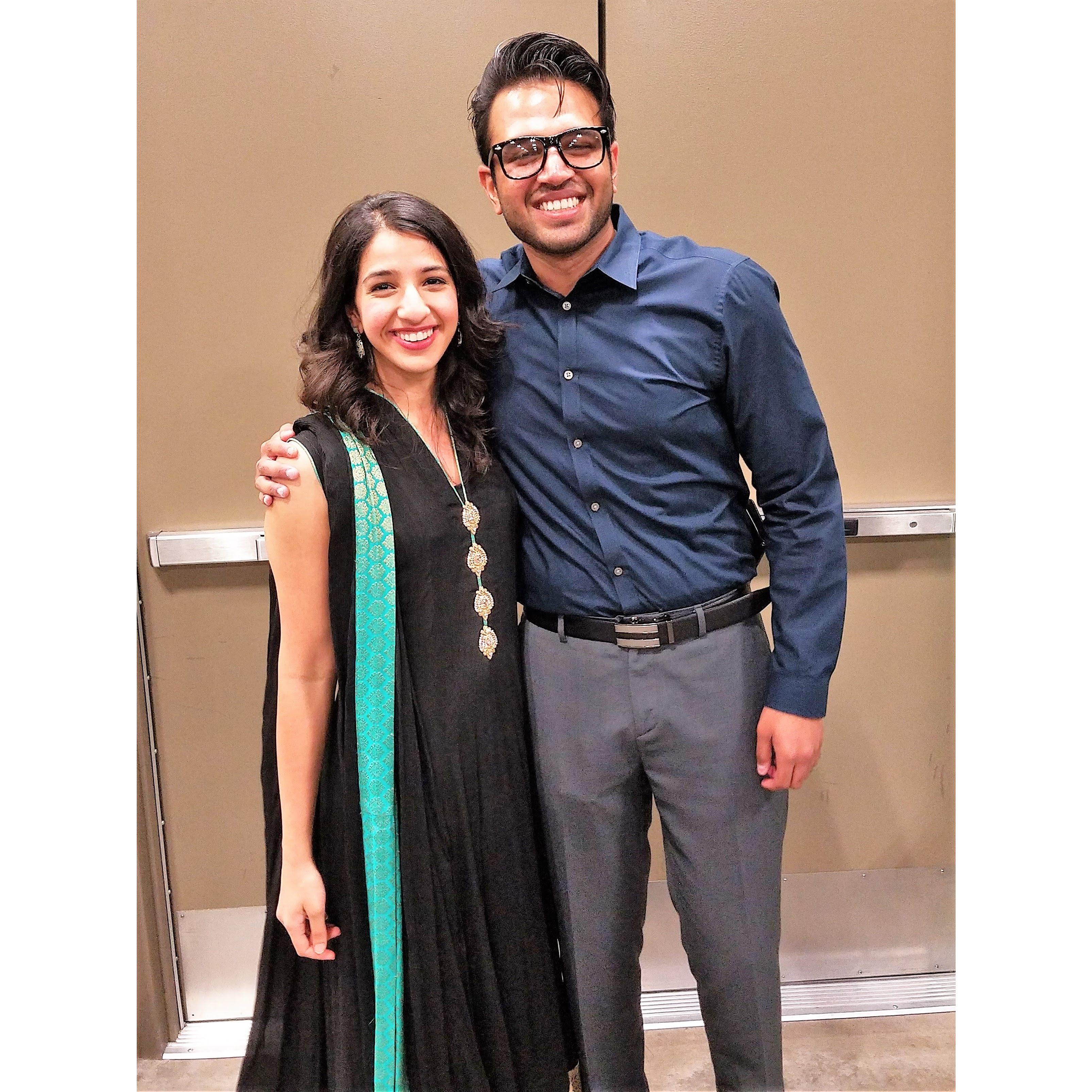 The first time we met in person after we had started talking at Austin Dandiya.