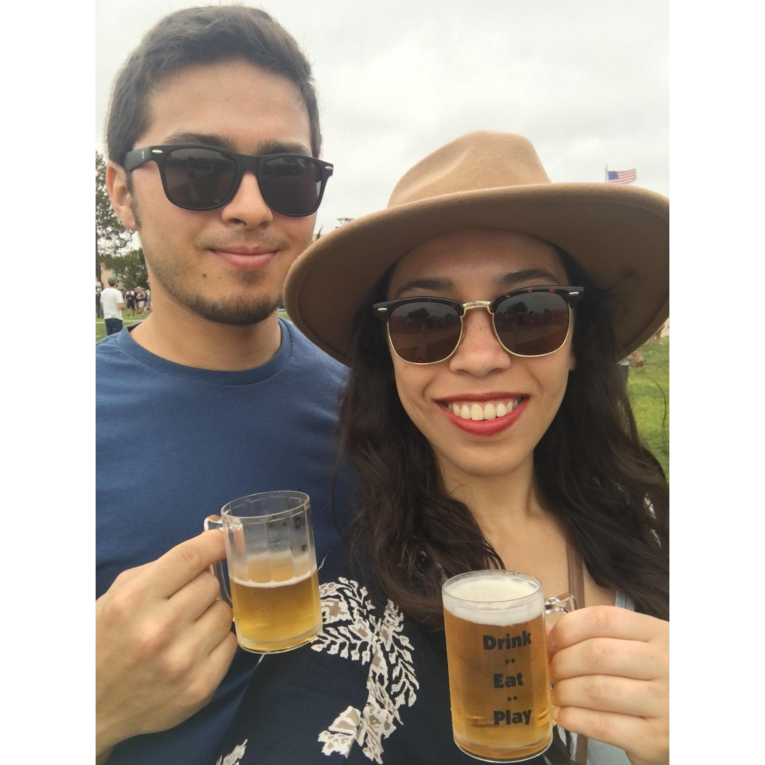 We make it a point to go to a beer festival once a year.