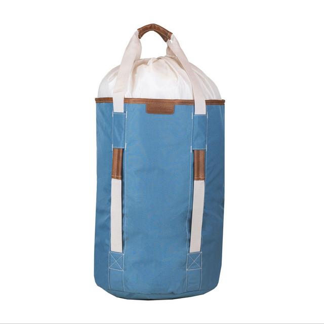 CleverMade® Drawstring Duffel Laundry Bag in Blue