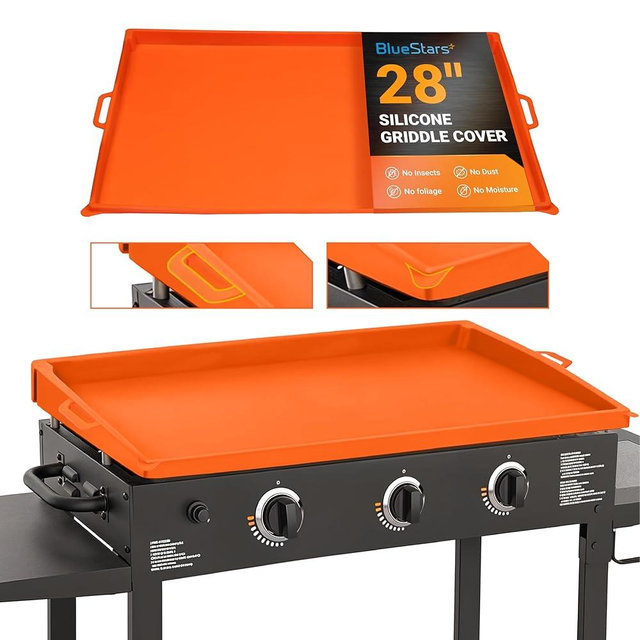 28" Upgraded Silicone Griddle Cover Mat for Blackstone 28" Inch Grill | EasyGrip Feature, Heavy-Duty Food-Grade Protection | Keep Your Grill Clean & Rust-Free All Season