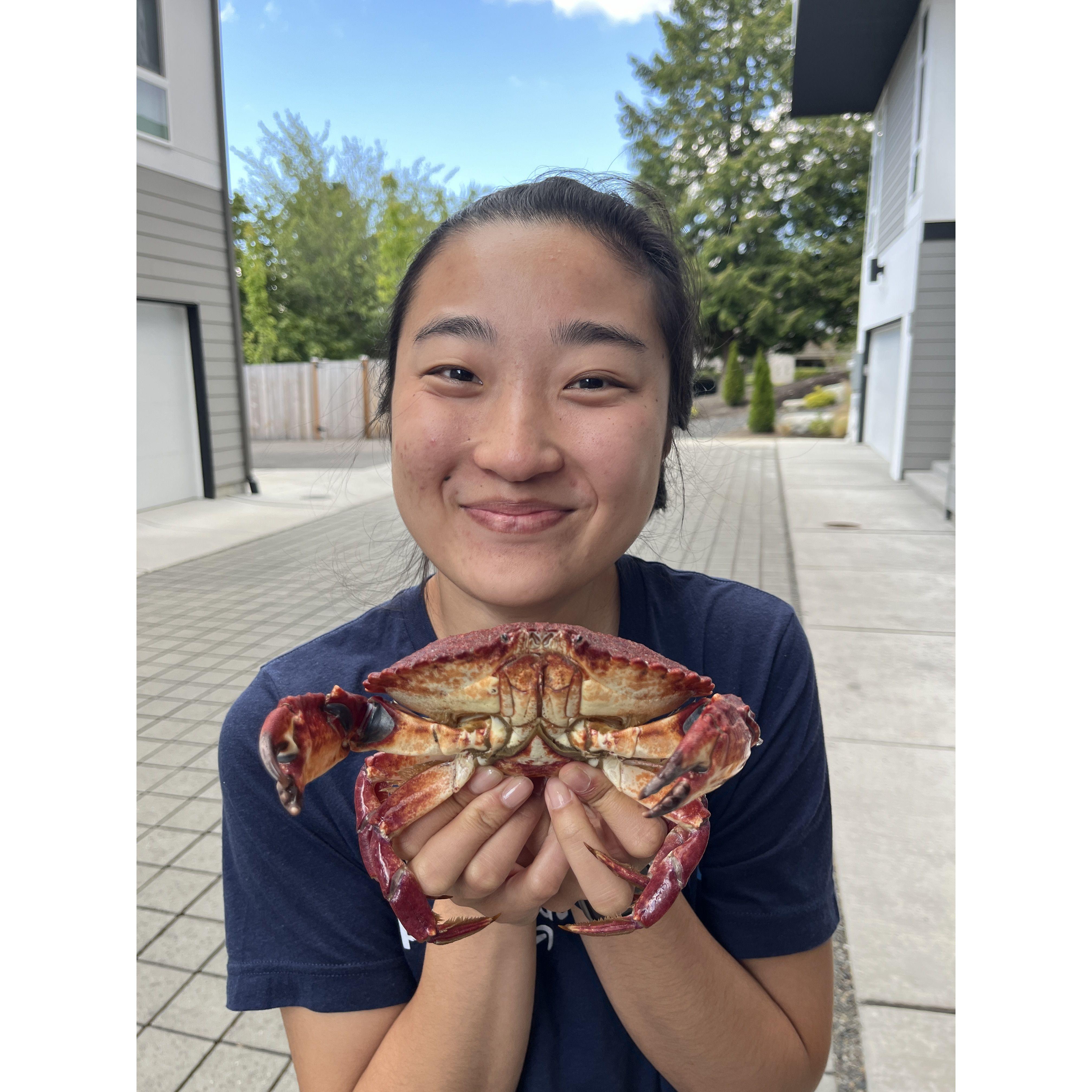 Proof that I did catch at least one crab