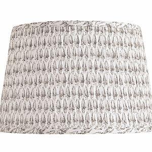 Isla Block Print Pleated Lamp Shade with Handmade Cotton Blend Texture
