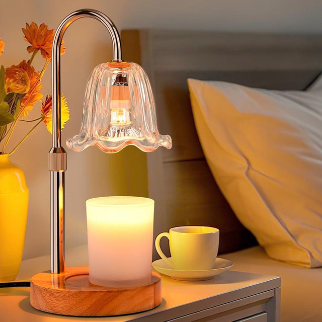 GOIUEDBZ Candle Warmer Lamp Electric Timer: Dimmable Candles Warming Lamps - Height Adjustable Burner Jar - No Flame Scented Melts Wax - All Candle Jars Home Decor Table Light
