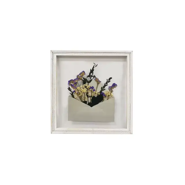 Bee & Willow® Pressed Flowers in Grey Envelope Framed Wall Art