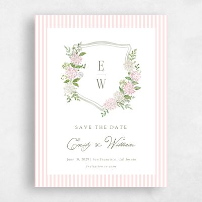 Soft Pink Wedding Save the Date - Speranza Portrait