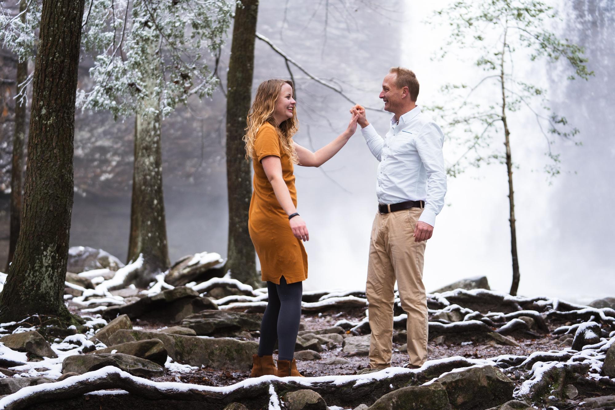 Getting a free couples photoshoot done a couple of months into our relationship (Cloudland Canyon State Park, Georgia).