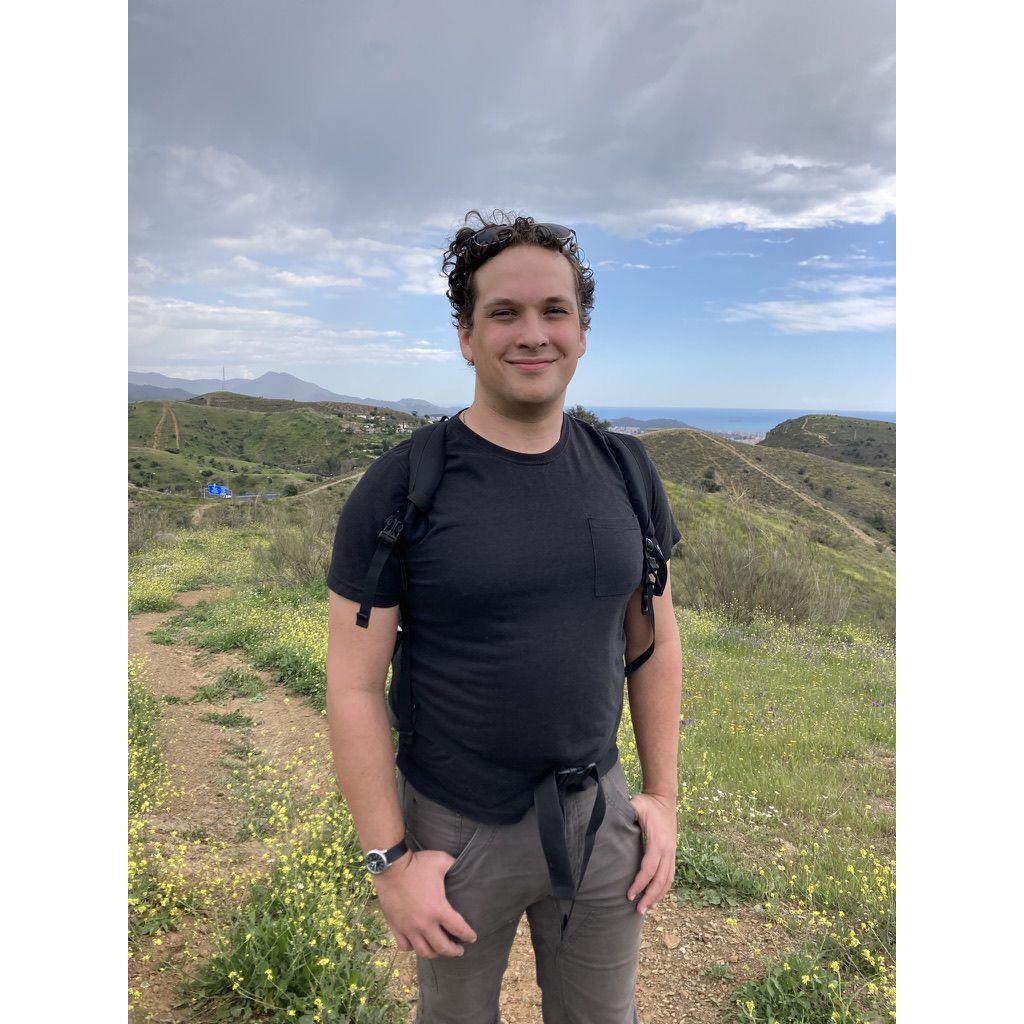 Andrew in his natural habitat in the hills near Malaga, Spain