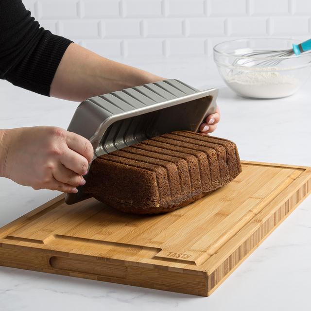 Tasty Non-Stick Large Loaf Pan with Guidelines for Even Slices, 9" x 5"