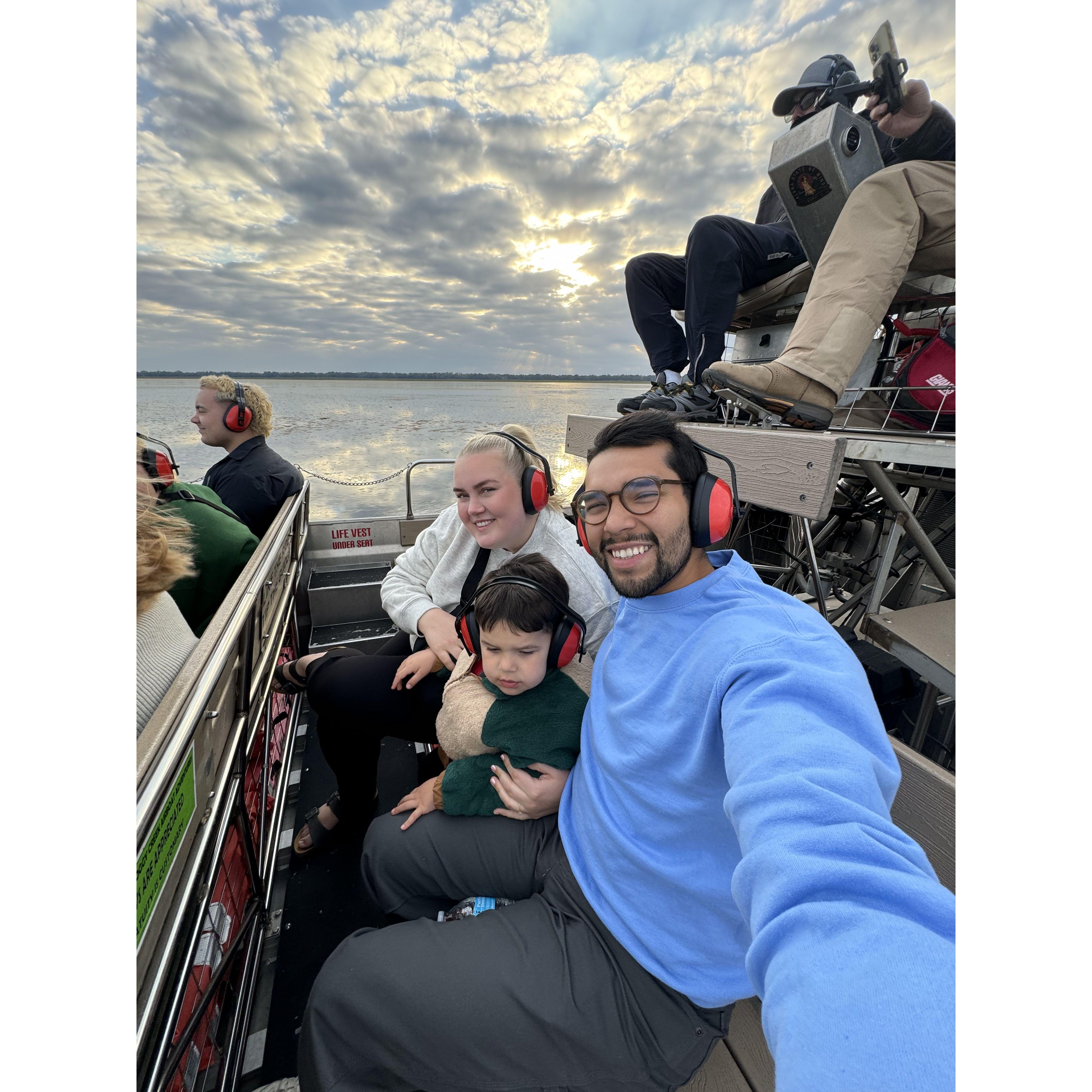 Looking for gators in Florida.
