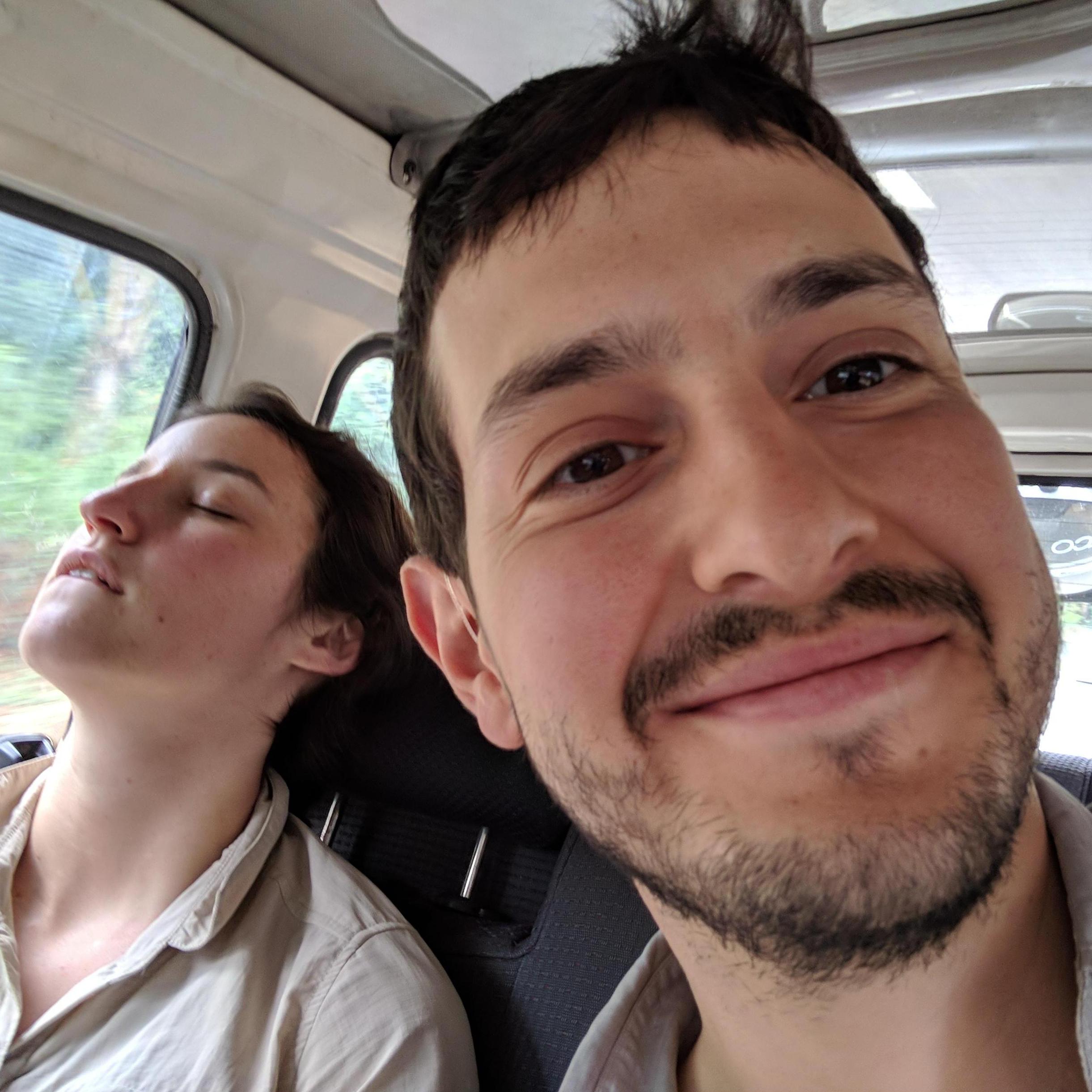 Something about motorized vehicles puts Allie to sleep. We have a lot of photos like this from our month long trip through Sri Lanka and India.
