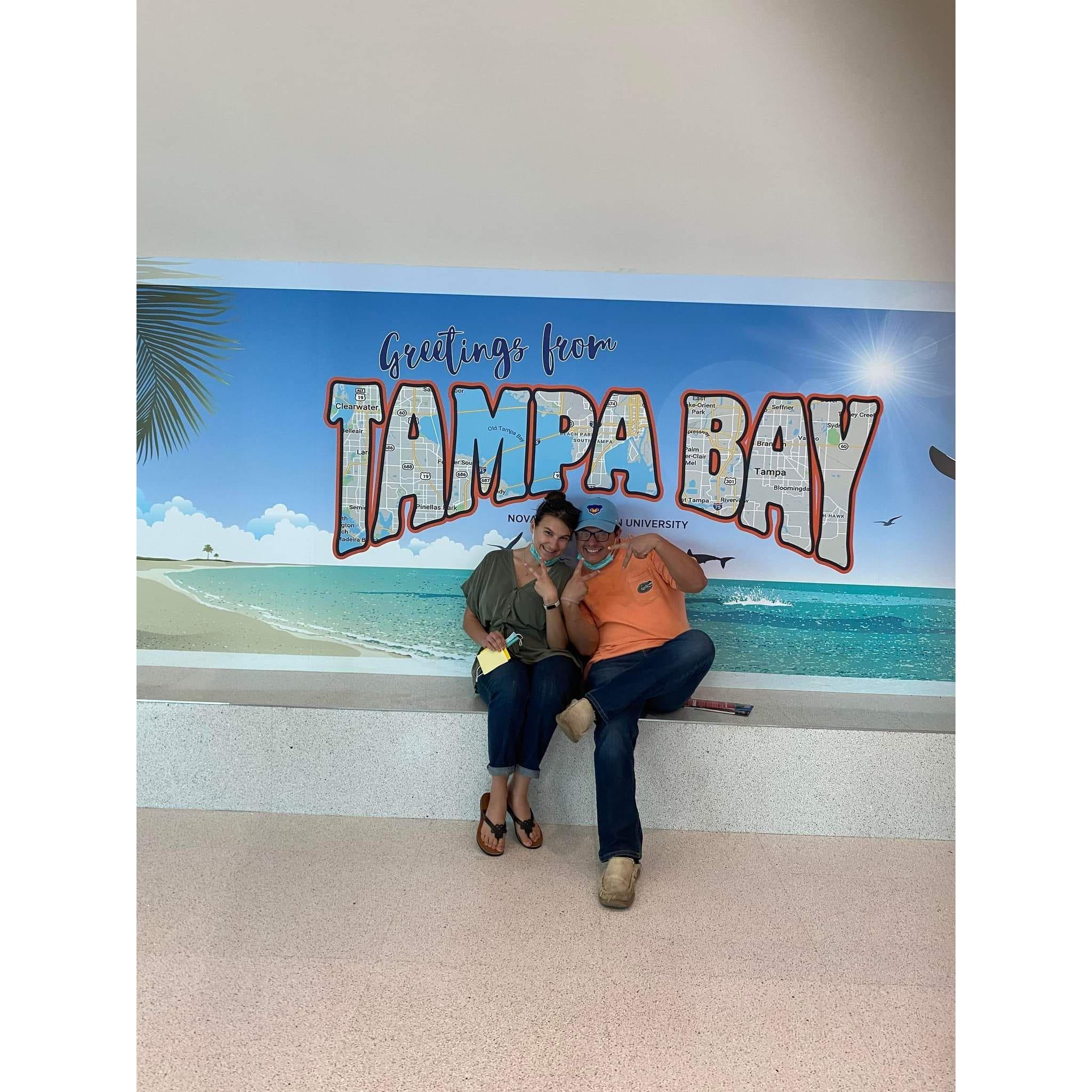 Guy Harvey took this photo of us after we went fishing together.