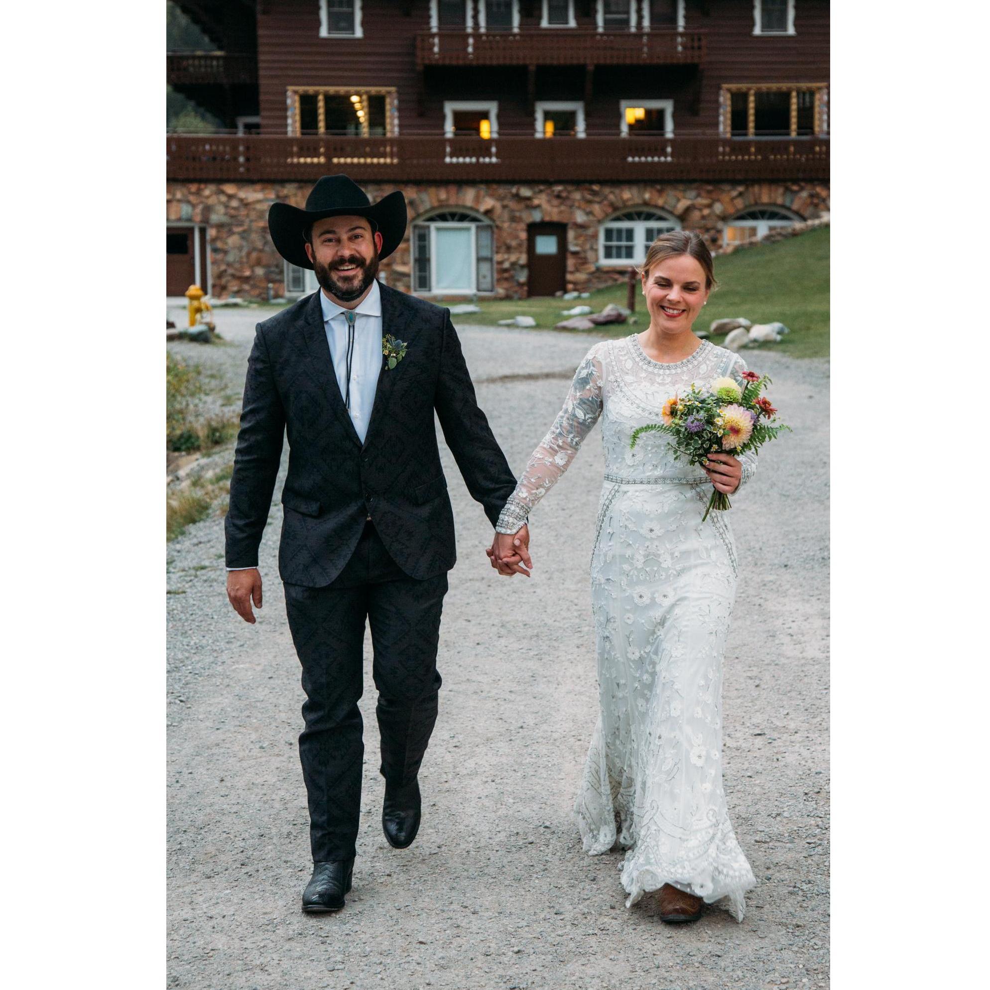 Walking to the spot where we will exchange vows