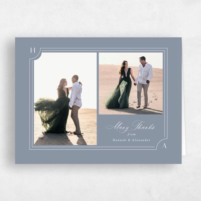 Dusty Blue Wedding Thank You - Lynx Multiphoto