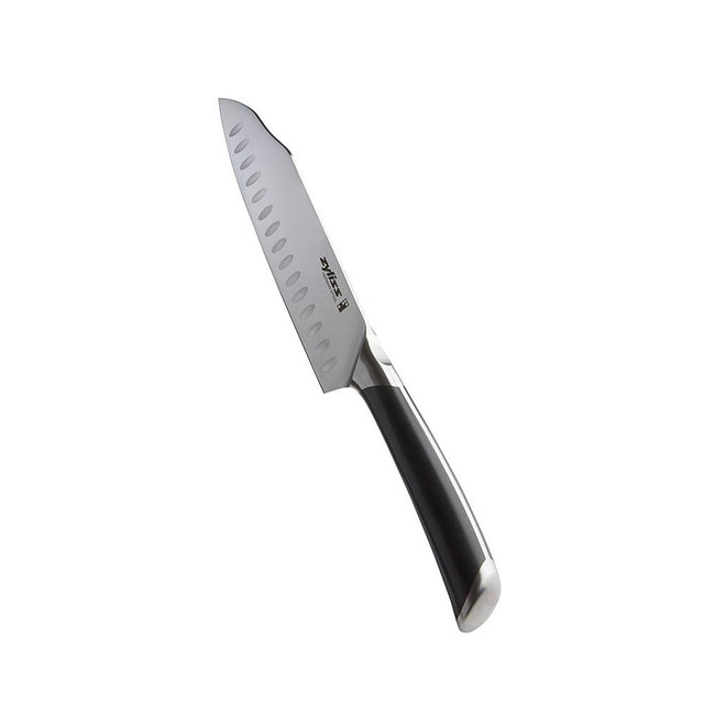 Zyliss Comfort Pro Santoku Knife - Ice Hardened Stainless Steel Kitchen Knife - Tarnish-Free and Rust-Resistant Kitchen Cutlery with Antibacterial Handle - Black/Stainless Steel - 7 inches