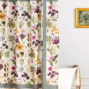The Printed Cotton Slub Shower Curtain Collection in Evie