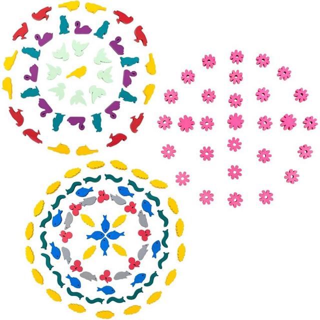 TowerRex Tokens Bundle with Player, Food, Nectar Wooden Pieces for Wingspan Board Game and European, Oceania Expansions