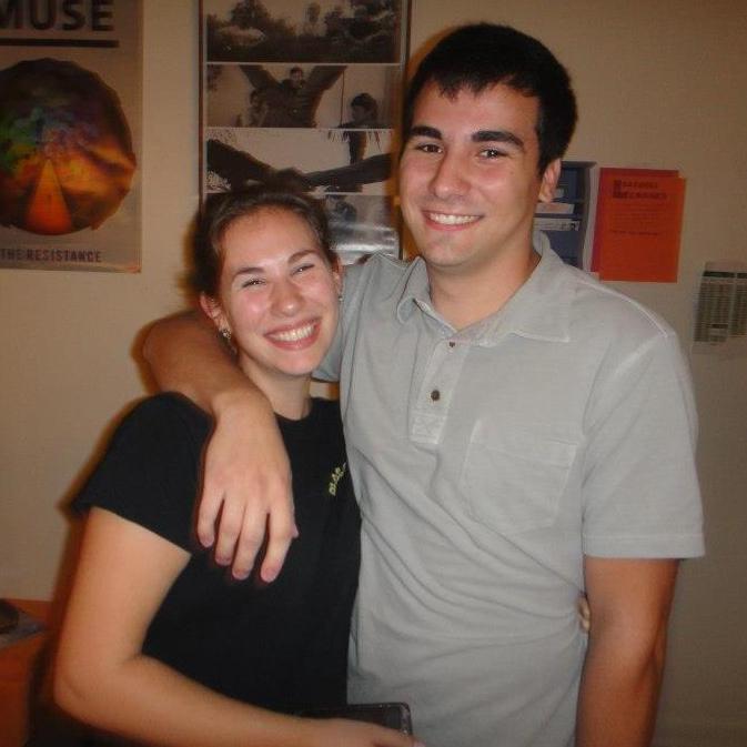 We were babies! Our first picture together.
