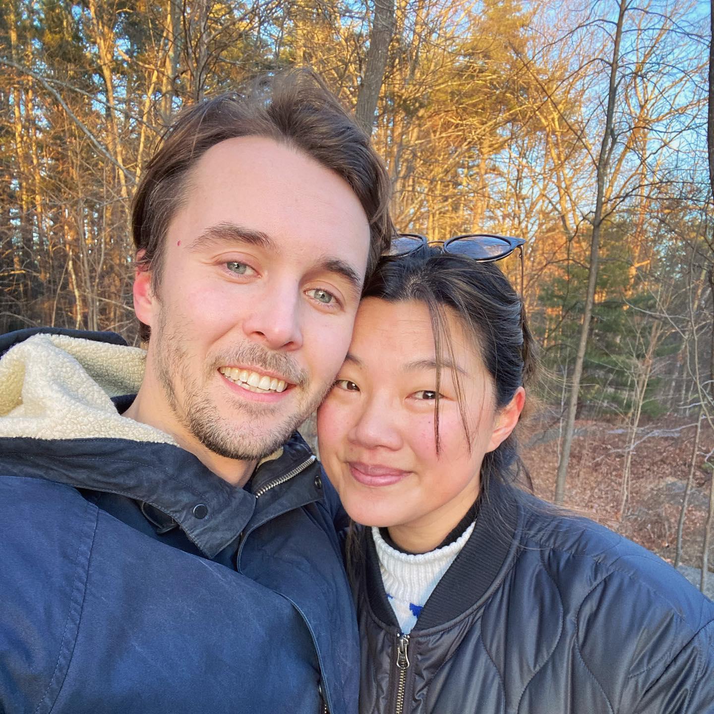 Right after our proposal, both in tears