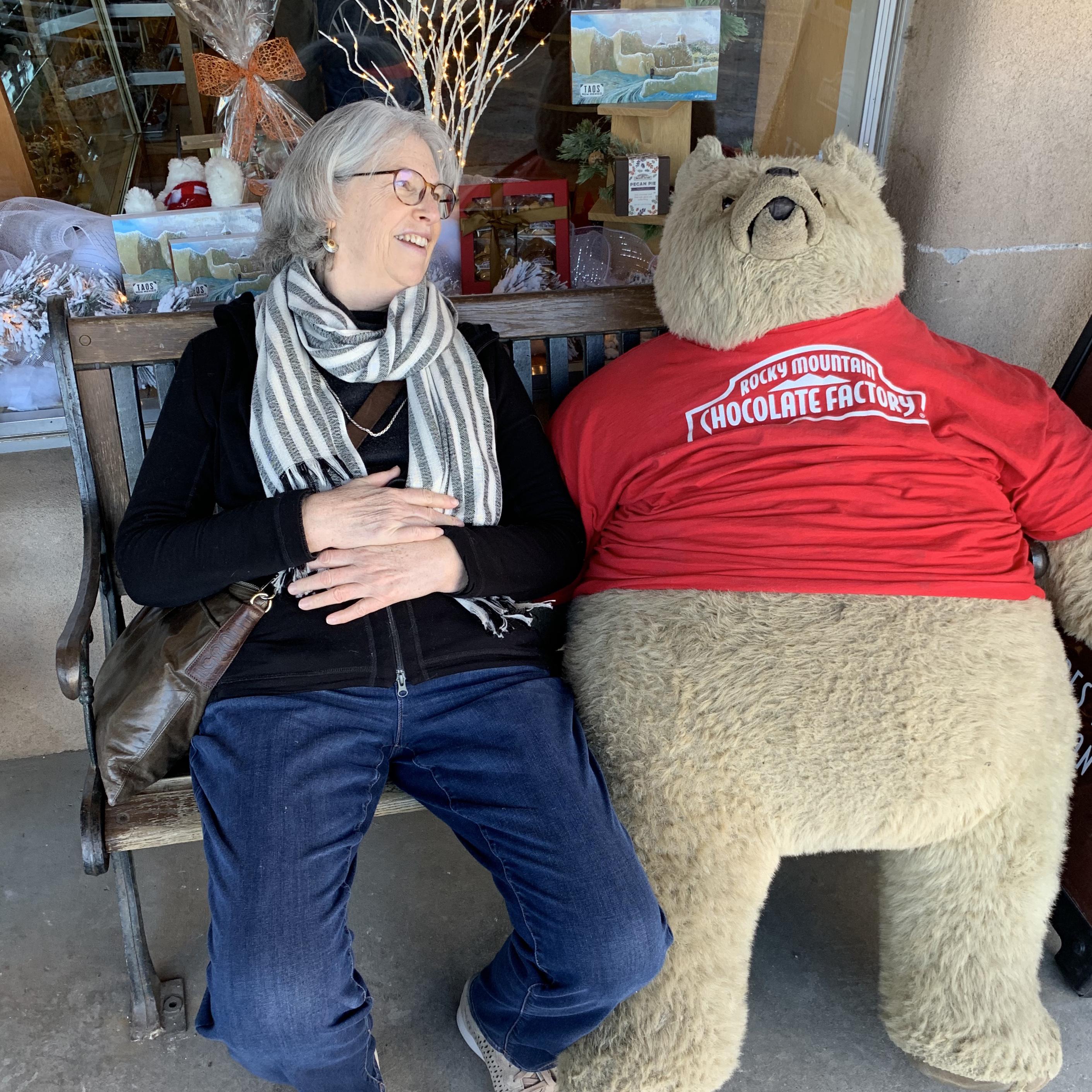 “Uff!” So stuffed with stuffed bear, Taos, New Mexico, 2019