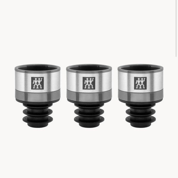 Stainless Steel Vacuum Wine Stoppers Fresh & Save, Set of 3 ❘ Westwing