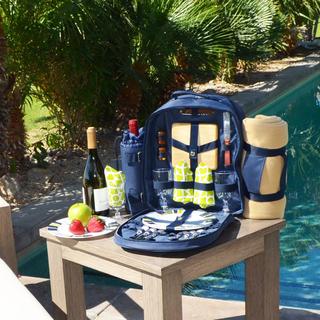 2-Person Equipped Picnic Backpack with Blanket