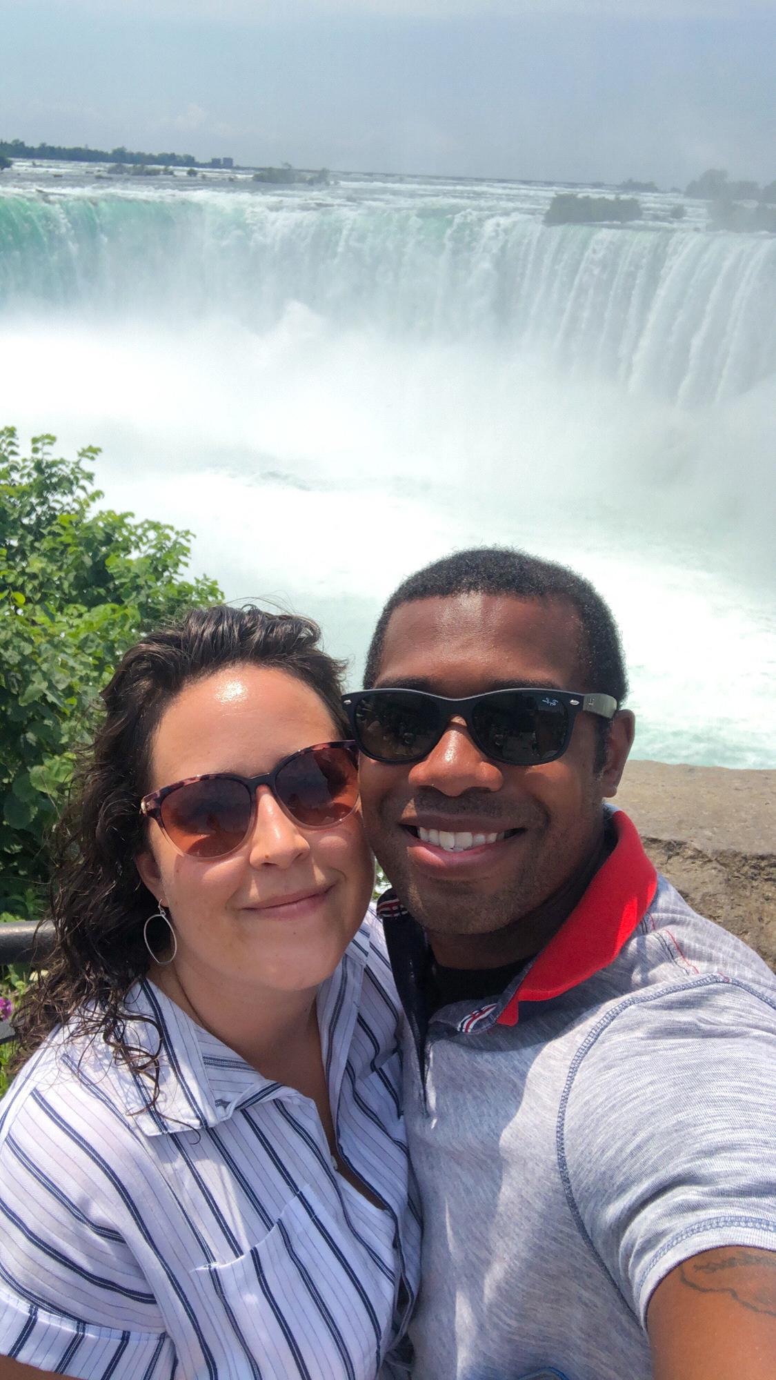 At the magnificent Niagara Falls, Ontario.