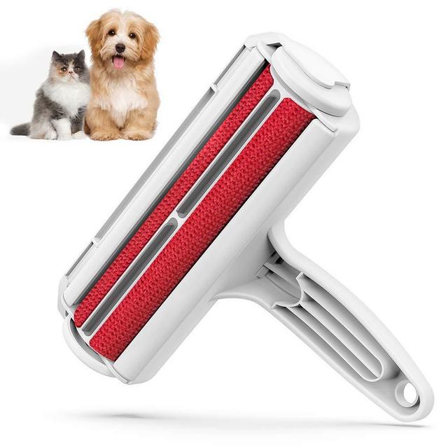 DELOMO Pet Hair Remover Roller - Dog & Cat Fur Remover with Self-Cleaning Base - Efficient Animal Hair Removal Tool - Perfect for Furniture, Couch, Carpet, Car Seat