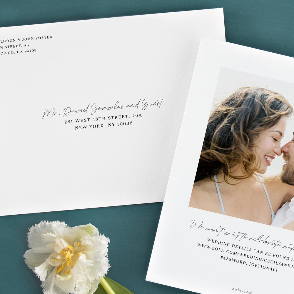 Seabay Portrait | Black | Zola Save The Dates