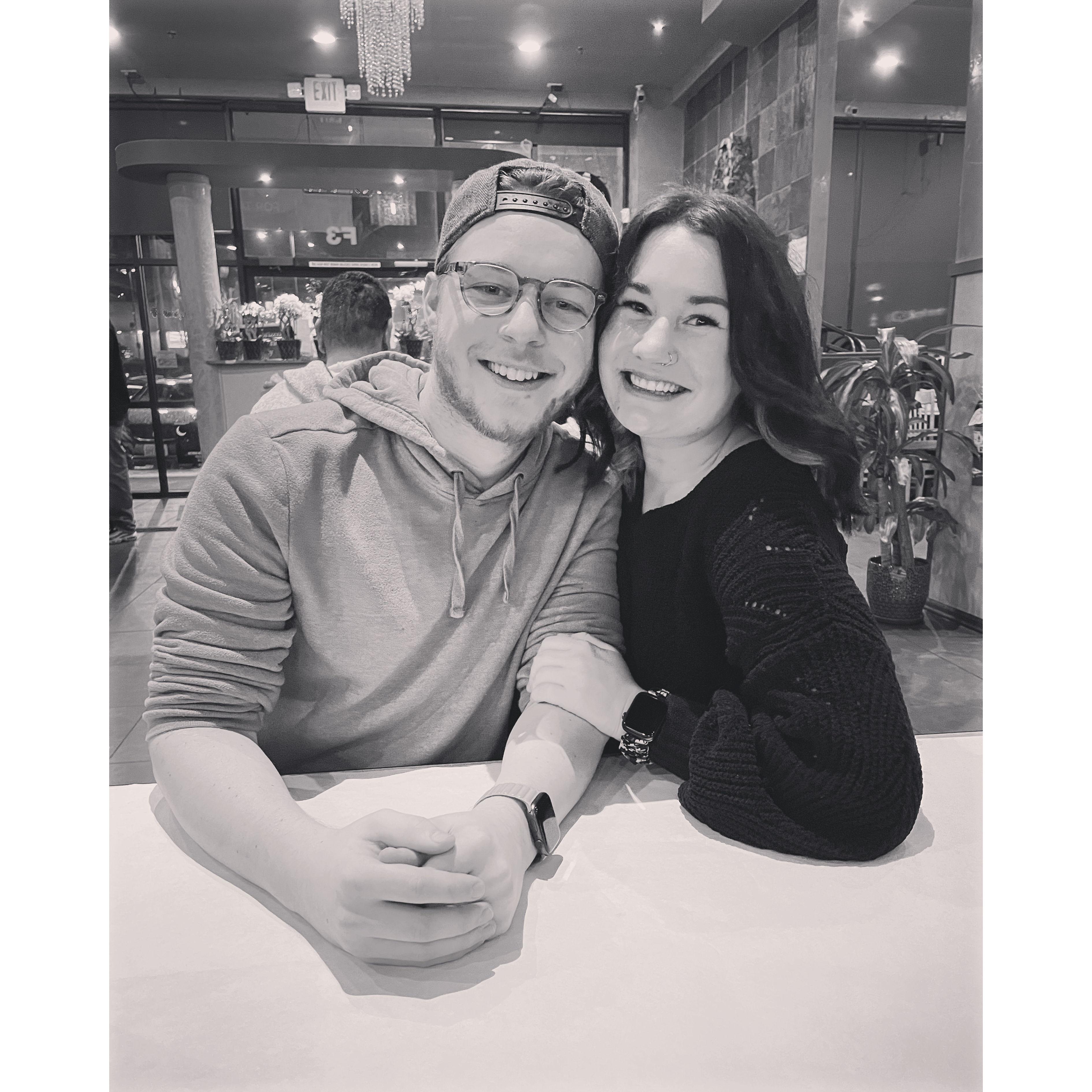 March 2021- Celebrating moving in together!
