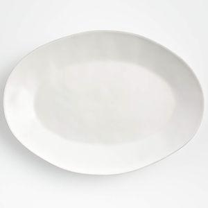 Marin White Small Oval Serving Platter