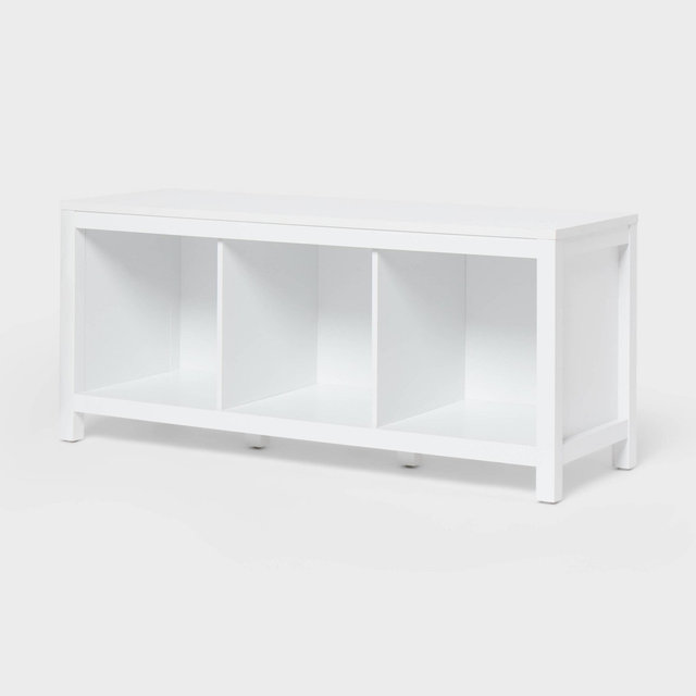13" 3-Cube Bench Shaker Style Cube Storage White - Brightroom™