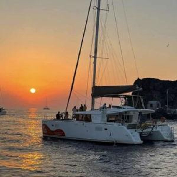 Santorini Catamaran Sunset Cruise for Two
