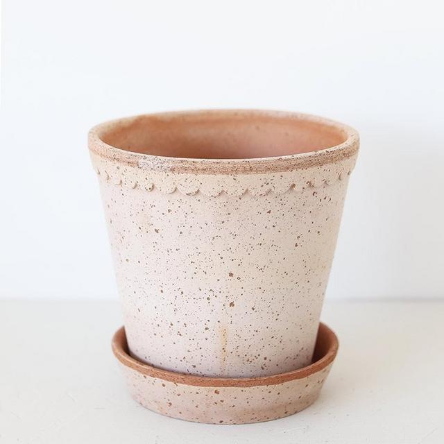 Handmade Terracotta Clay Pot and Saucer -...