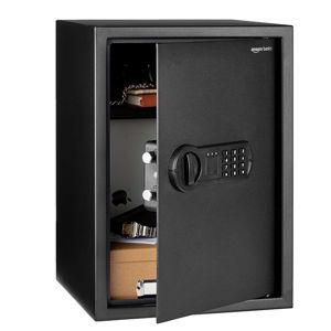 Amazon Basics Steel Home Security Electronic Safe with Programmable Keypad Lock for Documents, Jewelry, Valuables, 1.8 Cubic Feet, Black, 13.8"W x 13"D x 19.7"H